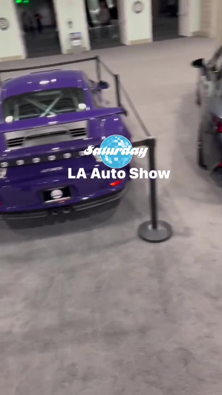 A vehicle on display on a show floor