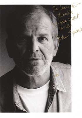 Signed photograph inscribed to Chuck Mason by John Spencer