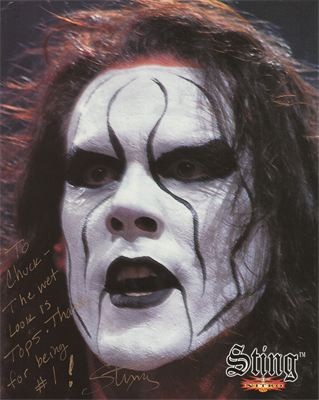 Signed photograph inscribed to Chuck Mason by Sting