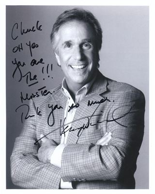 Signed photograph inscribed to Chuck Mason by Henry Winkler