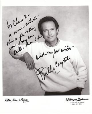 Signed photograph inscribed to Chuck Mason by Billy Crystal