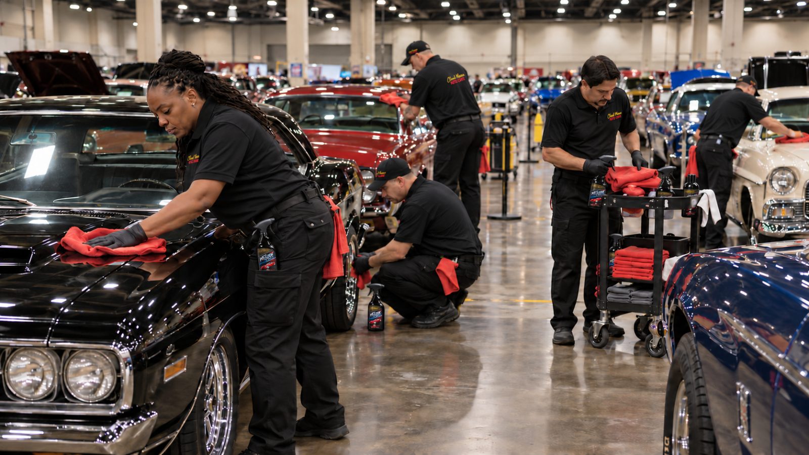 Wet Look crew finishing luxury cars with Wet Look products